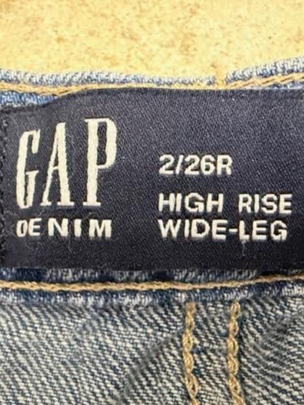 GAP Women's High Rise Wide Leg Jeans 2 26 Regular Dark Wash Blue Denim NEW NWOT - Picture 3 of 9